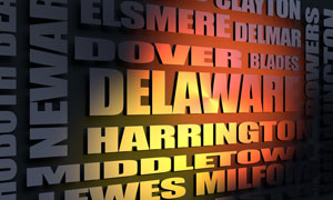 Delaware cities word cloud