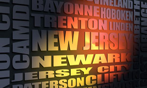 New Jersey cities word cloud